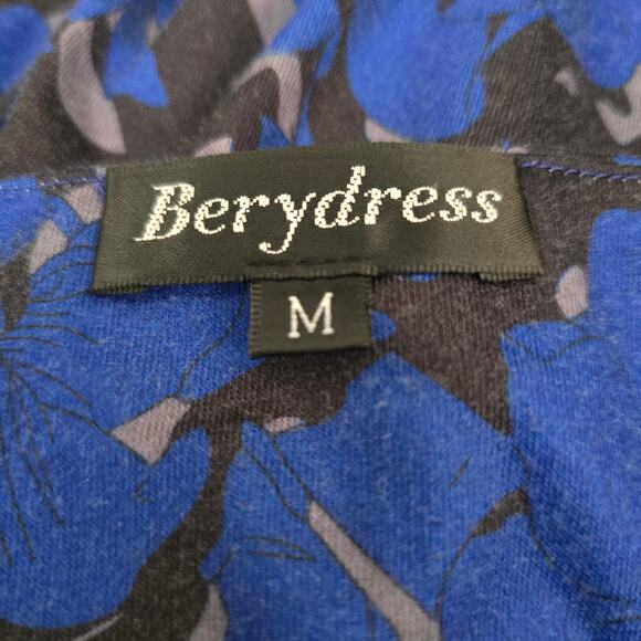 Women Berydress Floral Adjustable Straps Button Front A-Line Summer Dress Size M - Picture 4 of 6